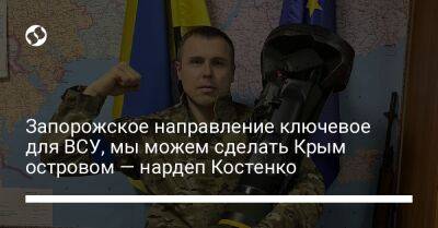 Запорожское направление ключевое для ВСУ, мы можем сделать Крым островом — нардеп Костенко