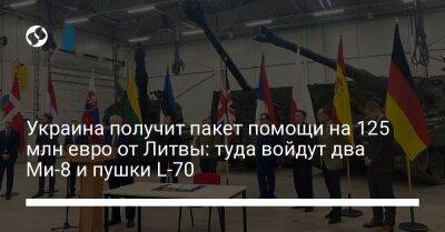 Украина получит пакет помощи на 125 млн евро от Литвы: туда войдут два Ми-8 и пушки L-70