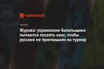 Журова: украинские болельщики пытаются посеять хаос, чтобы русских не приглашали на турнир