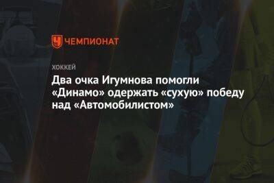 Два очка Игумнова помогли «Динамо» одержать «сухую» победу над «Автомобилистом»