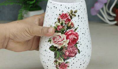 Очень красивая ваза из ничего