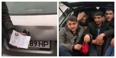 На Закарпатье остановили "автомобиль-перчатку", видео: "внутри было 12 мужчин"