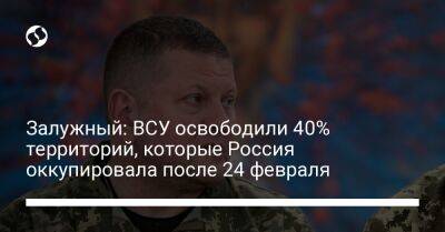 Залужный: ВСУ освободили 40% территорий, которые Россия оккупировала после 24 февраля