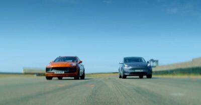Электромобили против ДВС: Tesla Model Y сравнили с Porsche Macan на гоночном треке (видео)