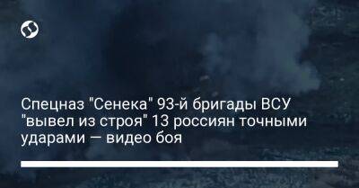 Спецназ "Сенека" 93-й бригады ВСУ "вывел из строя" 13 россиян точными ударами — видео боя