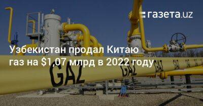 Узбекистан продал Китаю газ на $1,07 млрд в 2022 году