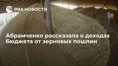 Абрамченко: российский бюджет за два года получил 250 миллиардов рублей от зерновых пошлин