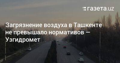 Загрязнение воздуха в Ташкенте не превышало нормативов — Узгидромет