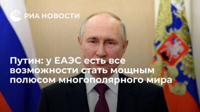 Путин: у ЕАЭС есть все возможности стать одним из мощных полюсов многополярного мира