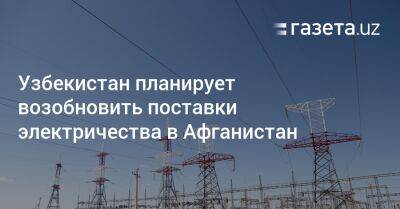 Узбекистан планирует возобновить поставки электричества в Афганистан