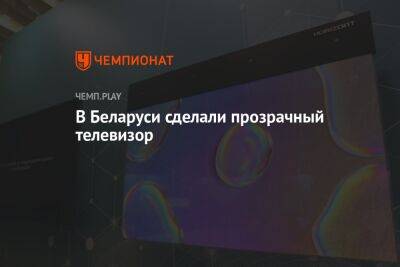 Белорусская компания представила прозрачный телевизор