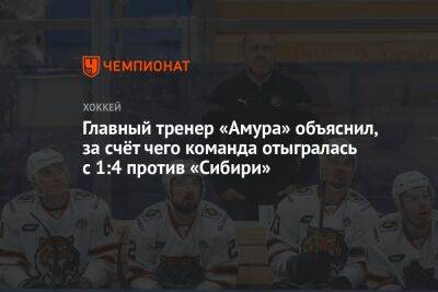 Главный тренер «Амура» объяснил, за счёт чего команда отыгралась с 1:4 против «Сибири»