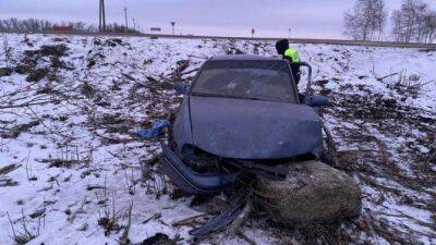 В Воронежской области в съехавшей в кювет "Дэу" пострадали водитель и пассажиры