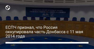 ЕСПЧ признал, что Россия оккупировала часть Донбасса с 11 мая 2014 года