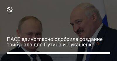 ПАСЕ единогласно одобрила создание трибунала для Путина и Лукашенко