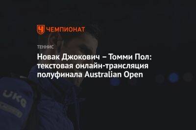 Новак Джокович – Томми Пол: текстовая онлайн-трансляция полуфинала Australian Open
