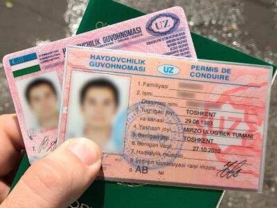В Узбекистане запускают услугу по замене водительских прав онлайн