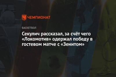 Секулич рассказал, за счёт чего «Локомотив» одержал победу в гостевом матче с «Зенитом»
