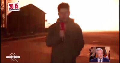 Ракетный удар ВС РФ по Краматорску попал в прямой эфир французского телеканала (видео)