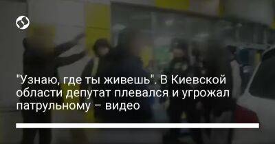 "Узнаю, где ты живешь". В Киевской области депутат плевался и угрожал патрульному – видео