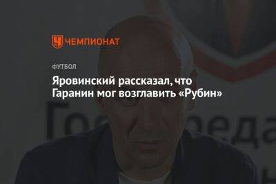 Яровинский рассказал, что Гаранин мог возглавить «Рубин»