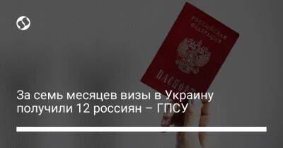 За семь месяцев визы в Украину получили 12 россиян – ГПСУ