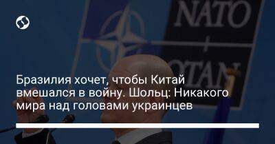 Бразилия хочет, чтобы Китай вмешался в войну. Шольц: Никакого мира над головами украинцев