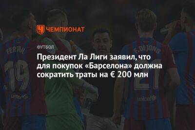 Президент Ла Лиги заявил, что для покупок «Барселона» должна сократить траты на € 200 млн
