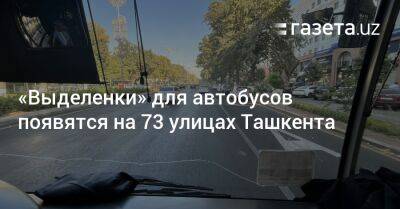 «Выделенки» для автобусов появятся на 73 улицах Ташкента