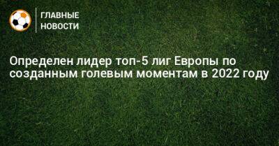 Определен лидер топ-5 лиг Европы по созданным голевым моментам в 2022 году