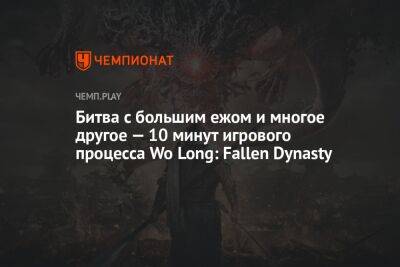 Битва с большим ежом и многое другое — 10 минут игрового процесса Wo Long: Fallen Dynasty