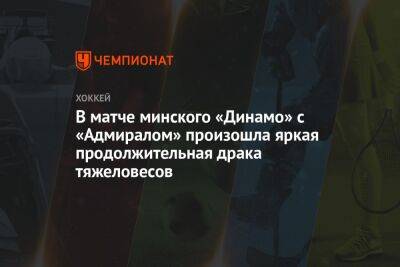 В матче минского «Динамо» с «Адмиралом» произошла яркая продолжительная драка тяжеловесов