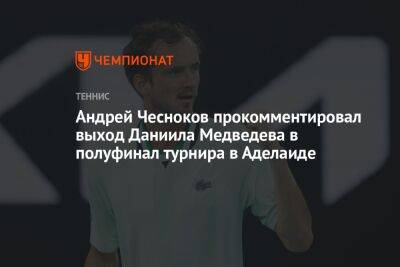 Андрей Чесноков прокомментировал выход Даниила Медведева в полуфинал турнира в Аделаиде