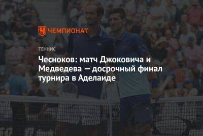 Чесноков: матч Джоковича и Медведева — досрочный финал турнира в Аделаиде