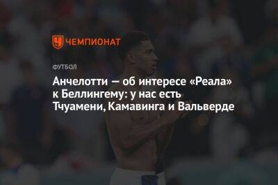 Федерико Вальверд - Карло Анчелотти - Джуд Беллингем - Энцо Фернандес - Анчелотти — об интересе «Реала» к Беллингему: у нас есть Тчуамени, Камавинга и Вальверде - championat.com - Англия - Аргентина - Катар