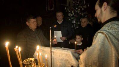 Рождественская молитва при свечах в Мукачево