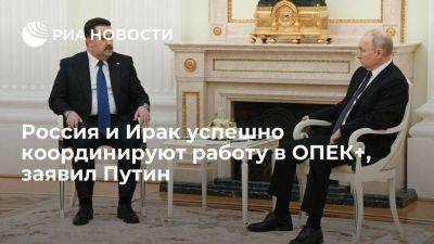 Владимир Путин - Путин: Россия и Ирак координируют работу в ОПЕК+ для стабилизации на рынках - smartmoney.one - Москва - Россия - Ирак - Багдад