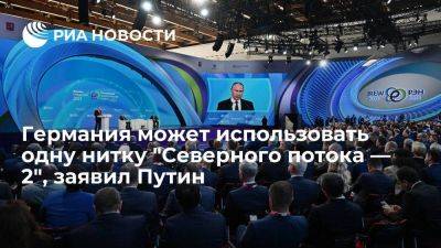 Путин: Германия не хочет использовать российские энергоресурсы