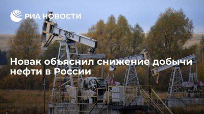 Новак: снижение добычи нефти в РФ в 2023 году связано с обязательствами в ОПЕК+