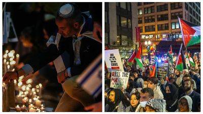 Акции в поддержку Израиля и палестинцев в США и Южной Америке