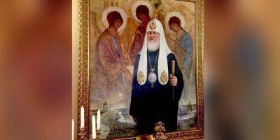 Ангелы и КГБшник в рясе. Глава РПЦ Гундяев поместил себя на икону Рублева Святая Троица — фото