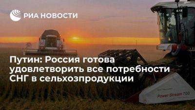 Путин: Россия готова удовлетворить все потребности стран СНГ в сельхозпродукции