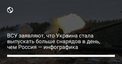 ВСУ заявляют, что Украина стала выпускать больше снарядов в день, чем Россия — инфографика
