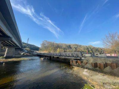 Норвегия помогла возвести временный мост на Харьковщине в объезд разрушенного