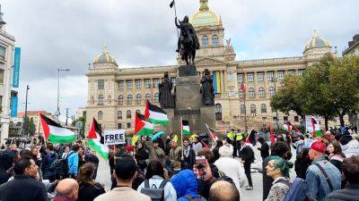 В Праге прошел митинг в поддержку мирных жителей Палестины: видео