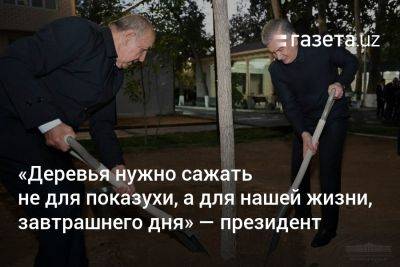«Деревья нужно сажать не для показухи, а для нашей жизни, завтрашнего дня» — президент Узбекистана