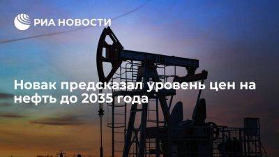 Новак: цены на нефть до 2035 года будут плюс-минус сто долларов за баррель