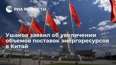 Ушаков: Россия существенно увеличивает объемы поставки энергоресурсов в Китай