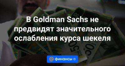 В Goldman Sachs не предвидят значительного ослабления курса шекеля