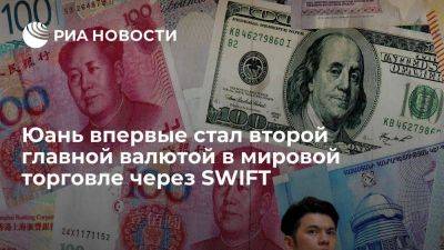 Юань стал второй главной валютой в мировой торговле через SWIFT, обогнав евро - smartmoney.one - Россия - Китай - Индия - Swift